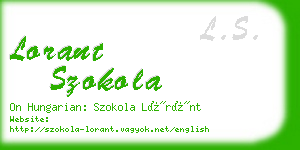 lorant szokola business card